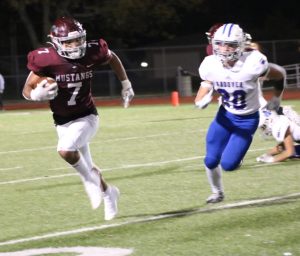 Senior wide receiver Trevon Cole helped carry the Mustang offense in a 21-15 victory in the first round of the playoffs last Friday. He could get some help if injured running back Kenyon McMillan returns from injury to play in tonights second-round game against Great Bend at Salina Stadium.